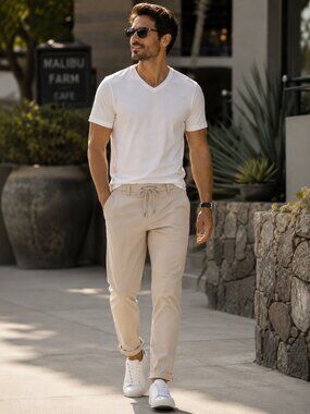 Joe's Jeans Cobblestone Collection Beige Drawstring Chino Pants Men's XL NWT